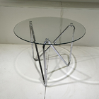Modern Simple 66 * 66 * 55cm Tempered Glass Coffee Table  Wear Resistant
